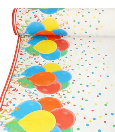Product foto van Tafelkleed vlies Lucky Balloons 40m x 1.18m