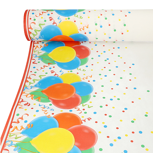 Product foto van Tafelkleed vlies Lucky Balloons 40m x 1.18m