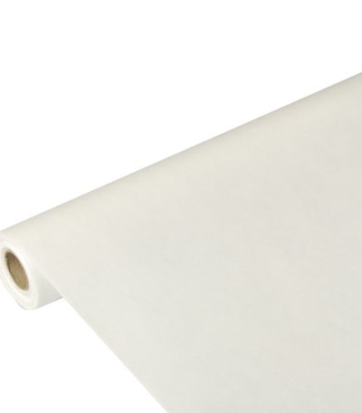 Product foto van Tafelkleed vlies soft selection wit 10m x 1
