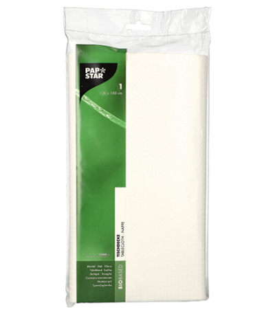 Product foto van Tafelkleed wit gevouwen 120x180 cm