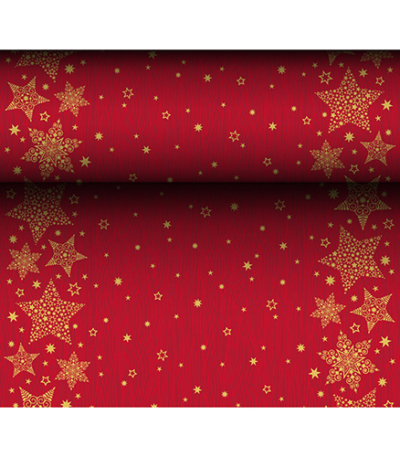 Product foto van Tafellopers Airlaid kerst glitter 24m x 40cm