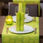 Product foto van Tafellopers stof karaker lime Bubbles Royal Collection