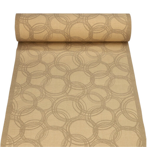 Product foto van Tafellopers stof zand 24m x 40cm Bubbles ROYAL Collection