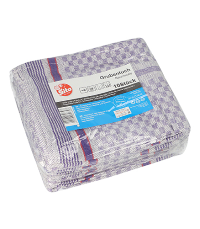 Product foto van Theedoeken pitdoek wit/violet set van 10