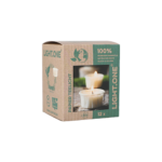 Product foto van Theelichten wit duurzaam set van 12 met papieren houder