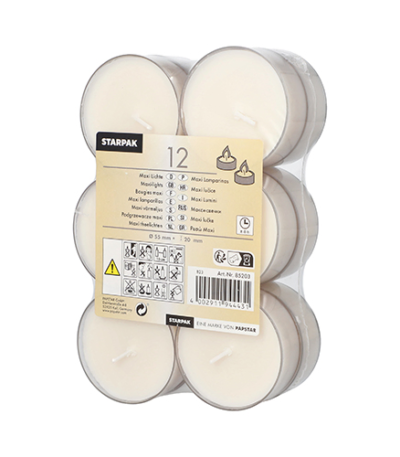 Product foto van Theelichthouders polycarbonaat wit set van 12