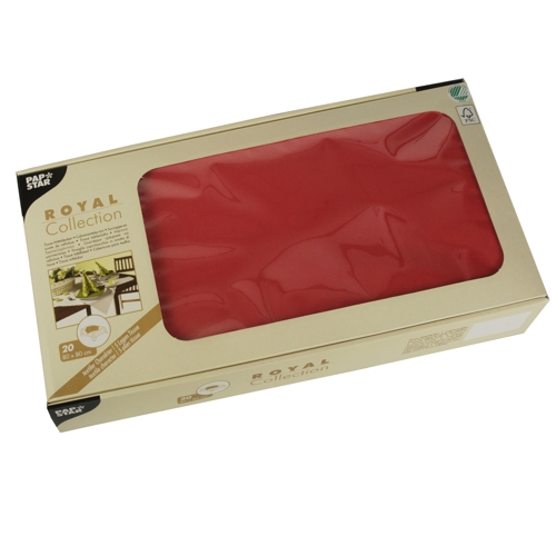 Product foto van Tissue Napperon rood 80x80cm set van 20 ROYAL Collection