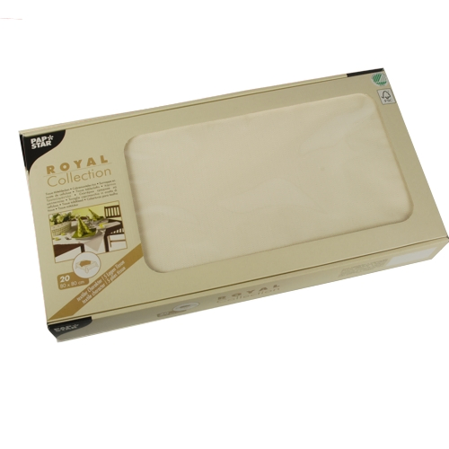 Product foto van Tissue Napperons champagne 80x80cm set van 20 ROYAL Collection