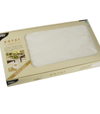Product foto van Tissue Napperons wit 80x80 cm set van 20 ROYAL Collection