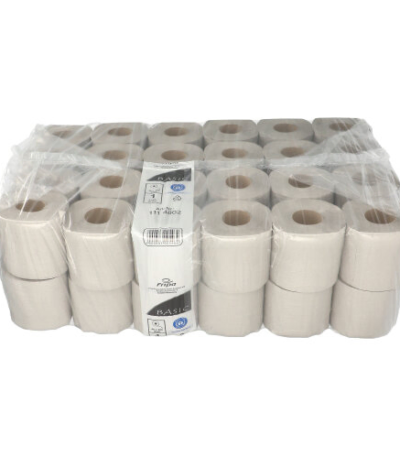 Product foto van Toiletpapier tissue 1-laags naturel set van 48 Basic