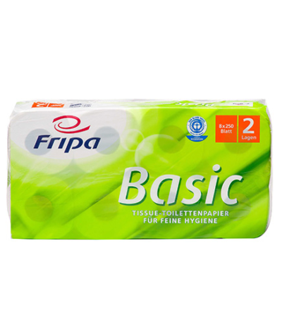 Product foto van Toiletpapier tissue 2-laags wit set van 8