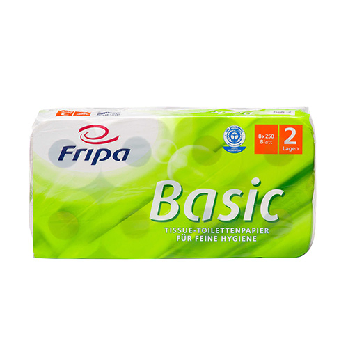 Product foto van Toiletpapier tissue 2-laags wit set van 8