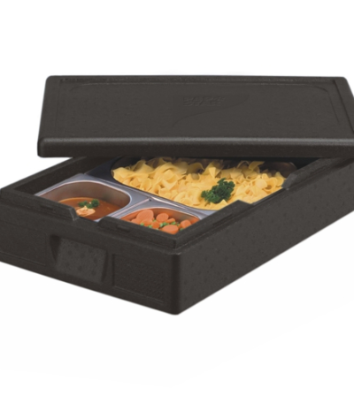Product foto van Transportboxen EPP zwart 60x40x18 cm Gastro-Norm 1/1