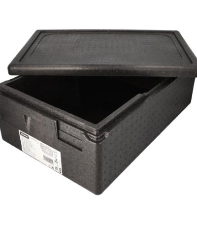 Product foto van Transportboxen EPP zwart 60x40x23 cm Gastro-Norm 1/1