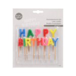 Product foto van Verjaardagskaarsjes Happy Birthday 8cm