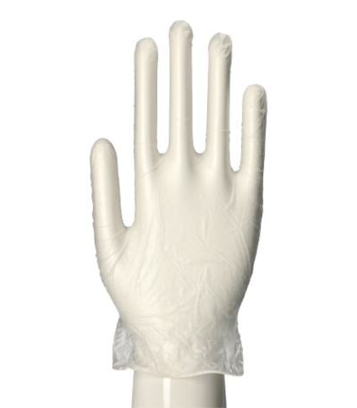 Product foto van Vinyl handschoenen gepoederd Light transparant L set van 100 Medi-Inn