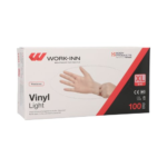 Product foto van Vinyl handschoenen gepoederd transparant Maat XL set van 100 WORK-INN