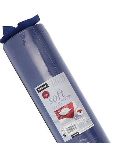 Product foto van Vlies Tafelkleed donkerblauw 40m x 0.9m soft selection