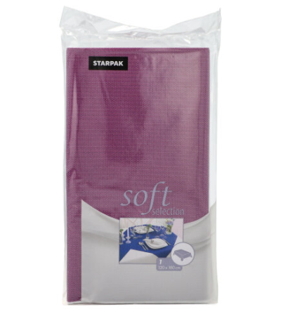 Product foto van Vlies Tafelkleed paars 120x180cm Soft Selection