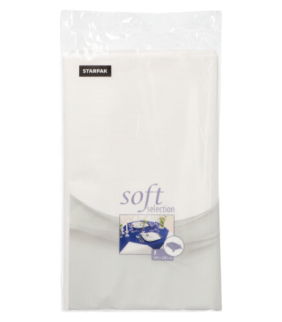 Product foto van Vlies Tafelkleed soft selection wit 240x140 cm