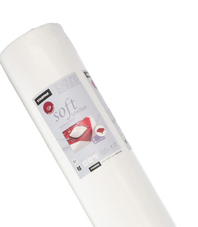 Product foto van Vlies Tafelkleed soft selection wit 40m x 0.9m
