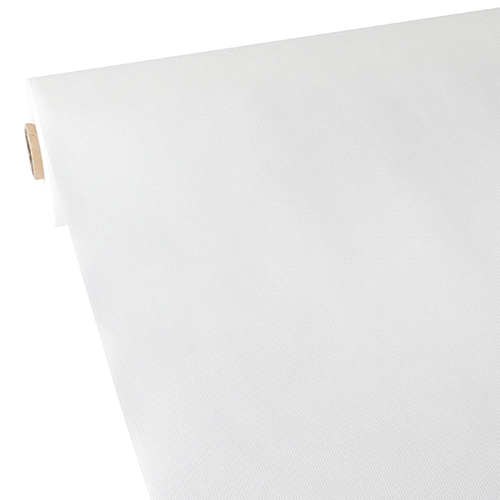 Product foto van Vlies Tafelkleed soft selection wit 40m x 0.9m
