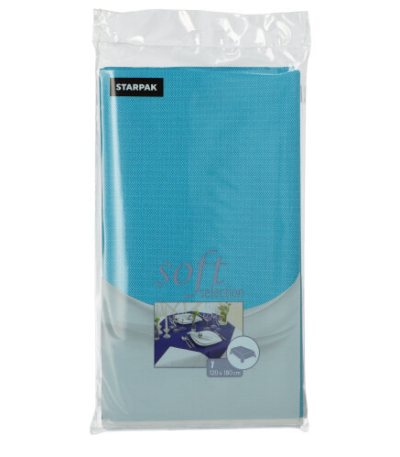 Product foto van Vlies Tafelkleed turkoois 120x180cm Soft Selection