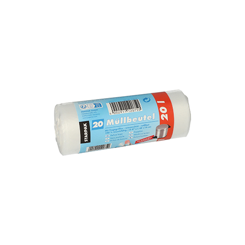 Product foto van Vuilniszakken HDPE transparant 20l set van 20