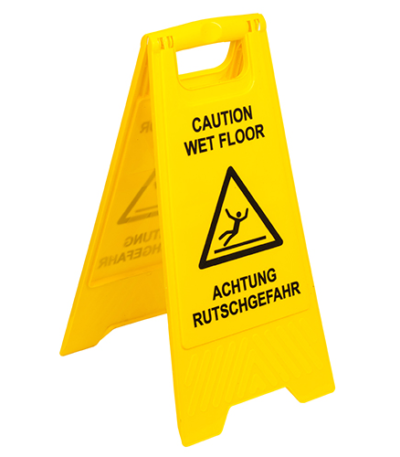 Product foto van Waarschuwingsbord gladheid geel 62x30.5x2.8 cm