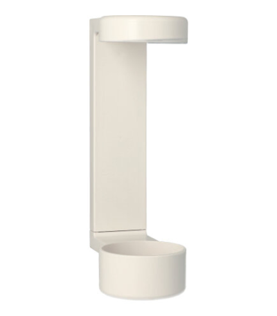 Product foto van Zeepdispenser Wandhouder wit 19cm x 6cm x 9