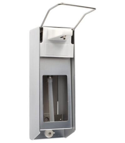Product foto van Zeepdispenser wandmontage aluminium 1000ml lang model
