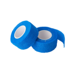 Product foto van Zelfklevende pleisters/bandages blauw 2 rollen 5m