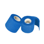 Product foto van Zelfklevende pleisters/bandages blauw set van 6 5m x 5cm