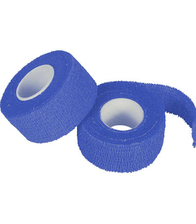Product foto van Zelfklevende pleisters/bandages blauw set van 9 5m x 2
