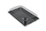 Product foto van Sushi tray SY-07 + deksel 215x135x20mm Zwart