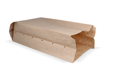Product foto van Snackzakken nr 29 (3 pond) Kraft 55gr geperforeerd | 10kg