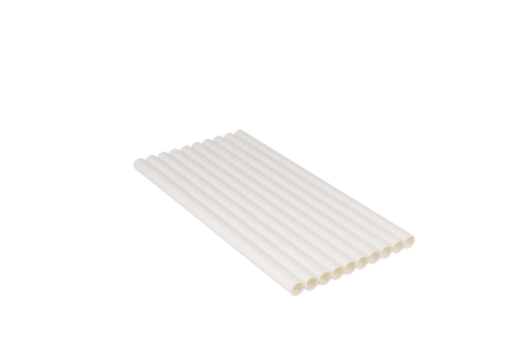 Product foto van Papieren rietjes wit 210x10mm