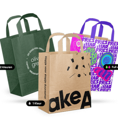 Product foto van Bedrukte papieren tassen