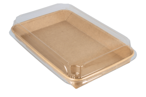 Product foto van Sushi tray karton TA-09 + deksel 240x150x25 Kraft