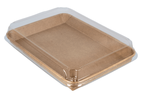 Product foto van Sushi tray karton TA-11 + deksel 255x180x25 Kraft