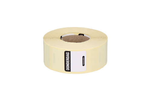 Product foto van Daglabel DONDERDAG 25x25mm zwart (HACCP)