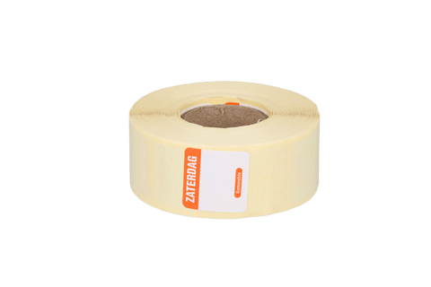 Product foto van Daglabel ZATERDAG 25x25mm oranje (HACCP)