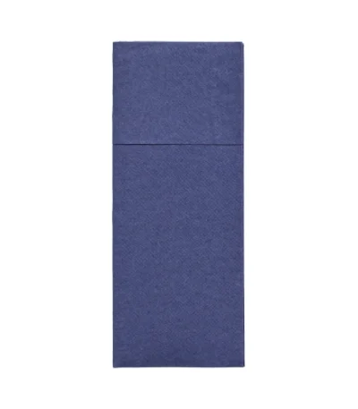 Product foto van Servetten donkerblauw met bestekvouw 40x30 cm set van 50 ROYAL Collection