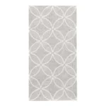 Product foto van Servetten grijs 1/8 vouw 40 cm x 40 cm set van 50 ROYAL Collection Circle Flowers