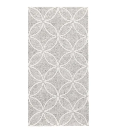 Product foto van Servetten grijs 1/8 vouw 40 cm x 40 cm set van 50 ROYAL Collection Circle Flowers