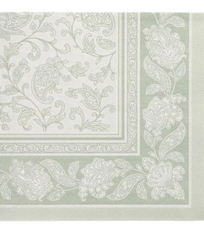 Product foto van Servetten jade green 1/4 vouw 40x40 cm set van 20 ROYAL Collection Ornaments