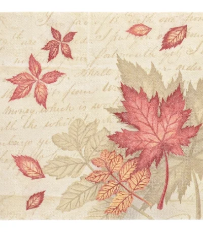 Product foto van Servetten papier Autumn Colours 40x40 cm set van 20 ROYAL Collection
