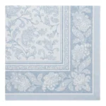 Product foto van Servetten papier arctisch blauw 1/4 vouw 40 cm × 40 cm set van 20 Royal Collection Ornaments