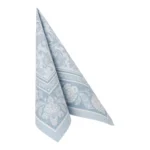 Product foto van Servetten papier arctisch blauw 1/4 vouw 40 cm × 40 cm set van 20 Royal Collection Ornaments