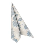 Product foto van Servetten papier arctisch blauw 40 cm x 40 cm 1/4 vouw set van 20 ROYAL Collection Flowers